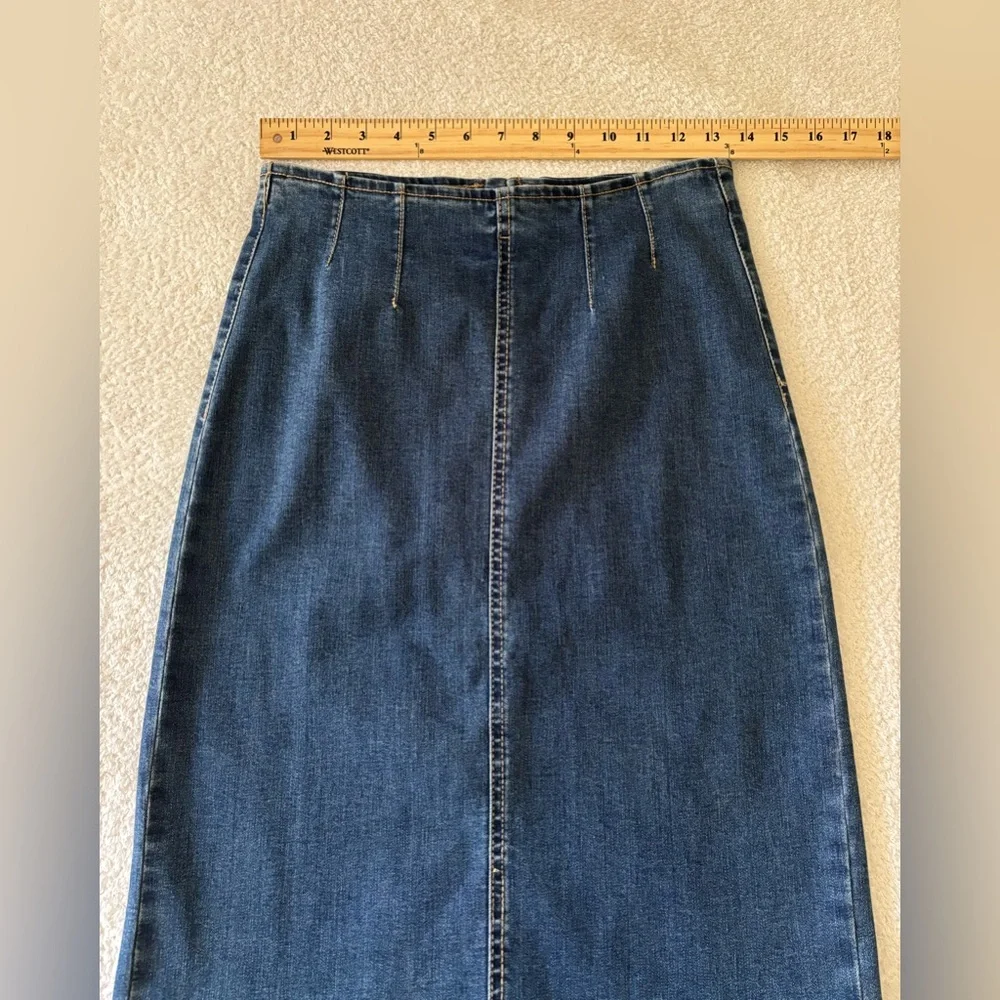 And Now This Women’s Blue Denim Pencil Skirt